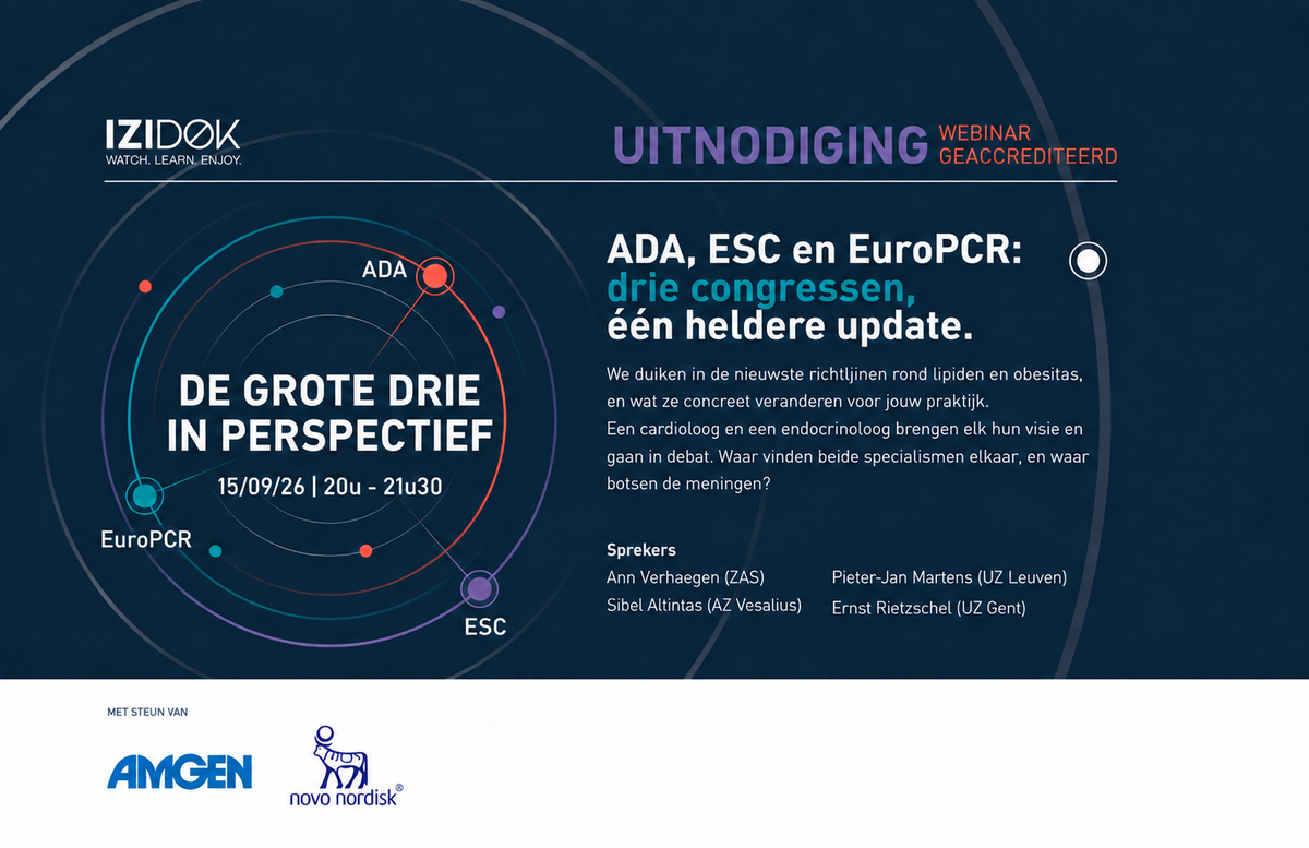 Webinar: De grote drie: ADA, ESC en EuroPCR in perspectief